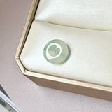 Icy A-Grade Natural Moss on Snow Jadeite Donut Pendant No. 172475