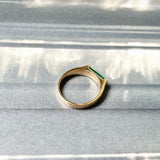 16.2mm Icy A-Grade Natural Apple Green Jadeite Elliptical Arch Ring No. 162432