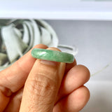 18.1mm A-Grade Natural Imperial Green Jadeite Abacus Ring Band No.162352