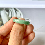 18.1mm A-Grade Natural Imperial Green Jadeite Abacus Ring Band No.162352