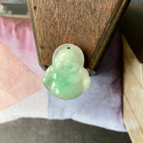 A-Grade Natural Moss On Snow Jadeite Buddha Pendant No. 220164