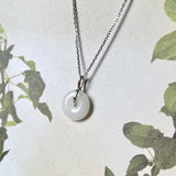 A-Grade White Jadeite Donut Pendant (Droplet Bail) No. 172521