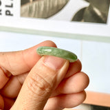 17.8mm A-Grade Natural Green Jadeite Abacus Ring Band No. 161876