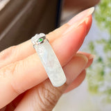 18.1mm A-Grade Natural Jadeite Joseon Dynasty Plum Blossom Ring (Maehwa) No.162437