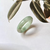 SOLD OUT: 17.2mm A-Grade Natural Floral Jadeite Abacus Ring Band No. 161464