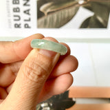 SOLD OUT: 17.2mm A-Grade Natural Floral Jadeite Abacus Ring Band No. 161464