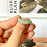 SOLD OUT: 17.2mm A-Grade Natural Floral Jadeite Abacus Ring Band No. 161464