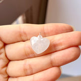 A-Grade White Jadeite Heart Pendant No. 172523