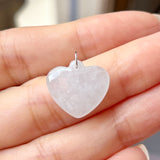 A-Grade White Jadeite Heart Pendant No. 172523