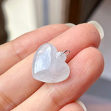 A-Grade White Jadeite Heart Pendant No. 172523