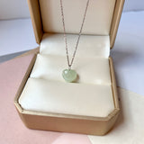 A-Grade Light Green Jadeite Heart Pendant No. 172522