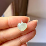 A-Grade Light Green Jadeite Heart Pendant No. 172522