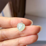 A-Grade Light Green Jadeite Heart Pendant No. 172522