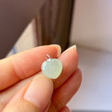 A-Grade Light Green Jadeite Heart Pendant No. 172522