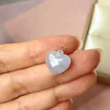 A-Grade Lavender Jadeite Heart Pendant No. 172526