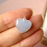 A-Grade Lavender Jadeite Heart Pendant No. 172526