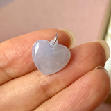 A-Grade Lavender Jadeite Heart Pendant No. 172526