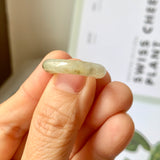 17.2mm A-Grade Natural Light Yellow Jadeite Abacus Ring Band No.161941