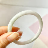 52.2mm A-Grade Natural Lavender Green Jadeite Modern Oval Bangle No.151775