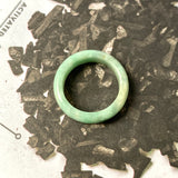 17.2mm A-Grade Natural Green Jadeite Abacus Ring Band No. 161466