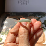 17.2mm A-Grade Natural Green Yellow Jadeite Abacus Ring Band No.161864