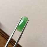 SOLD OUT: 3.65 cts A-Grade Natural Apple Green Jadeite Saddle Piece No.130431