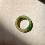 16mm A-Grade Natural Green Jadeite Abacus Ring Band No. 220443