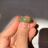 16mm A-Grade Natural Green Jadeite Abacus Ring Band No. 220443