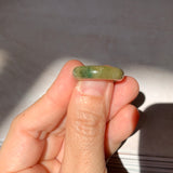 16mm A-Grade Natural Green Jadeite Abacus Ring Band No. 220443