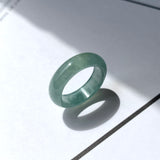 17mm A-Grade Natural Bluish Green Jadeite Abacus Band No.162106