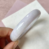 55.6mm A-Grade Natural Lavender Green Jadeite Modern Oval Bangle No. 152035