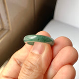 SOLD OUT: 17mm A-Grade Natural Bluish Green Jadeite Abacus Band No.162094