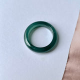 SOLD OUT: 17mm A-Grade Natural Bluish Green Jadeite Abacus Band No.162094