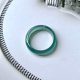 17.1mm Icy A-Grade Natural Bluish Green Jadeite Abacus Band No.162101