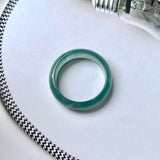 17.1mm Icy A-Grade Natural Bluish Green Jadeite Abacus Band No.162101