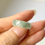 17.1mm A-Grade Natural Floral Jadeite Love Entwines Ring No. 162463