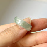 17.1mm A-Grade Natural Floral Jadeite Love Entwines Ring No. 162463