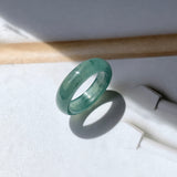 16.9mm A-Grade Natural Bluish Green Jadeite Abacus Band No.162104