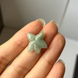 A-Grade Light Bluish Green Jadeite Starfish Pendant No. 172568