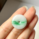 A-Grade Natural Moss On Snow Jadeite Donut No. 172575