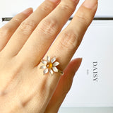 16.9mm Icy A-Grade Jadeite Daisy RIng No.162253