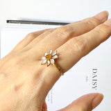 16.9mm Icy A-Grade Jadeite Daisy RIng No.162253