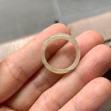 16.3mm A-Grade Natural Light Yellow Jadeite Saddle Top Ring Band No.162248