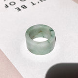 17.2mm A-Grade Natural Floral Jadeite Archer Ring Band No. 161485