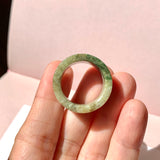 SOLD OUT: 18.3mm A-Grade Natural Earthy Tone Jadeite Archer Ring Band No. 161877