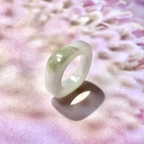 SOLD OUT: 15.4mm A-Grade Natural White Green Square Abacus Ring Band No. 162415