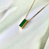 A-Grade Imperial Green Jadeite V Bar Pendant No. 172449