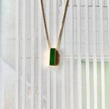 A-Grade Imperial Green Jadeite V Bar Pendant No. 172449