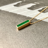 A-Grade Imperial Green Jadeite V Bar Pendant No. 172450