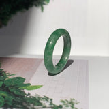 17.1mm A-Grade Natural Floral Imperial Jadeite Ring Band No. 162178